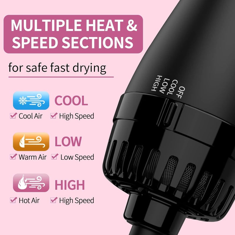Umeely Hair Dryer Brush Blow Dryer in One, Upgraded 4 in 1 Hair Dryer and Styler Volumizer with Negative Ion Anti-frizz Ceramic Titanium Barrel Hot Air Hair Straightener Brush - Image 2